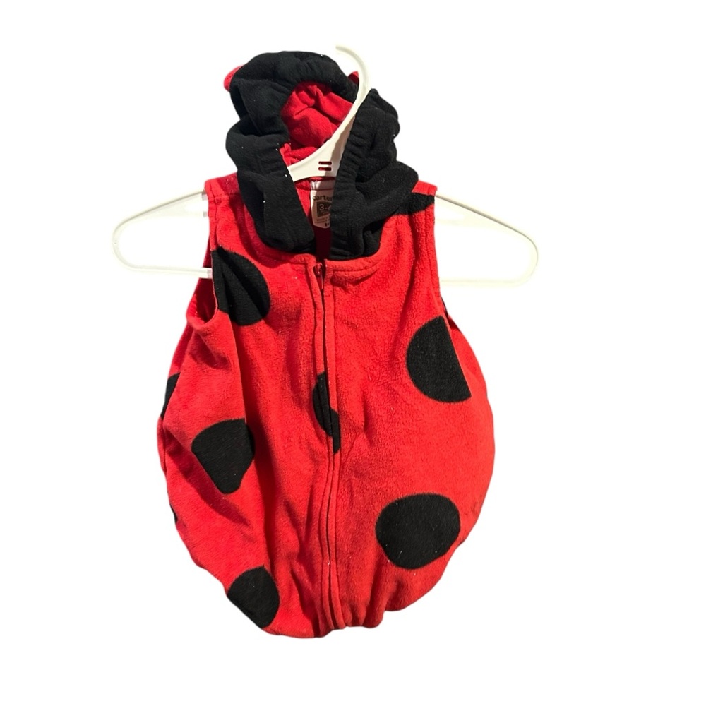 Ladybug Baby Halloween Costume Carters 3-6 Months Red Black Zip up